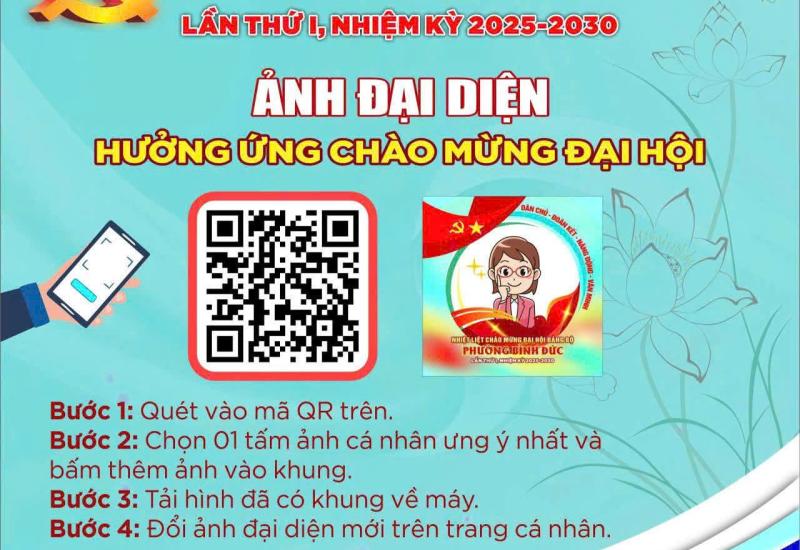 ẢNH ĐẠI DIỆN CHÀO MỪNG ĐẠI HỘI ĐẠI BIỂU ĐẢNG BỘ PHƯỜNG BÌNH ĐỨC LẦN THỨ I, NHIỆM KỲ 2025-2030