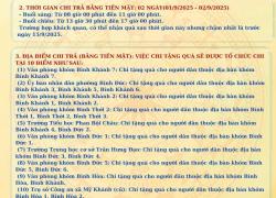  Thông báo về việc tặng quà nhân dân nhân dịp kỷ niệm 80 năm Cách mạng tháng Tám và Quốc khánh 2/9